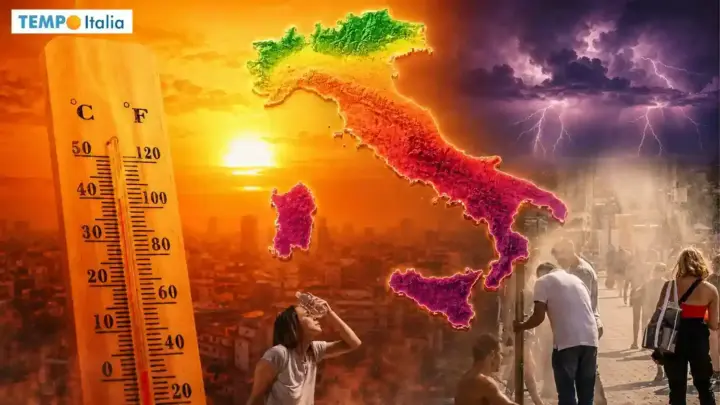 Caldo estremo, da record. Primo refrigerio da Domenica 30. Temporali