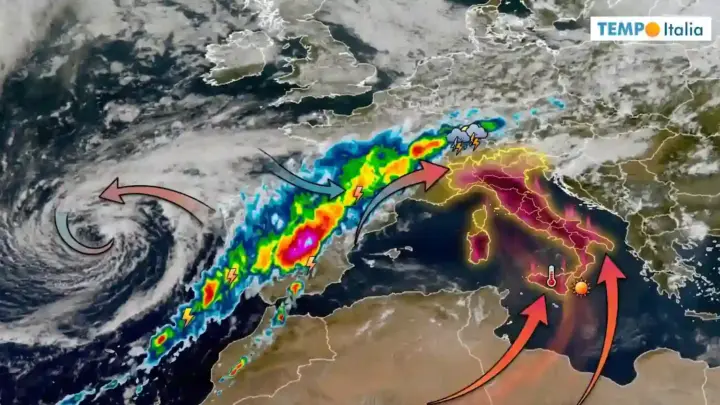 Caldo fin sino i 45°C, poi la svolta: Ciclone dell’Atlantico