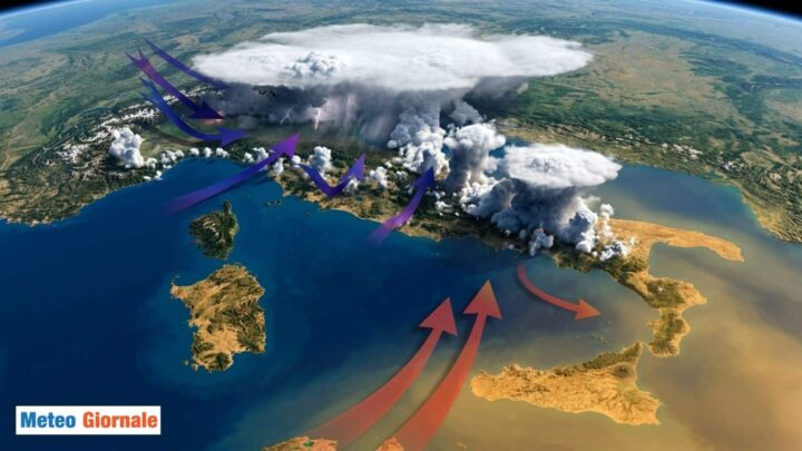Rottura dell’Estate a step, con temporali e grandine, caldo infuocato