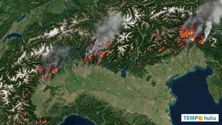 Incendi in Carnia, nelle Alpi, bruciano le zone più piovose d’Italia