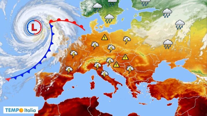 Il caldo torna a rilanciare fino a 42°C: isolati Temporali violenti