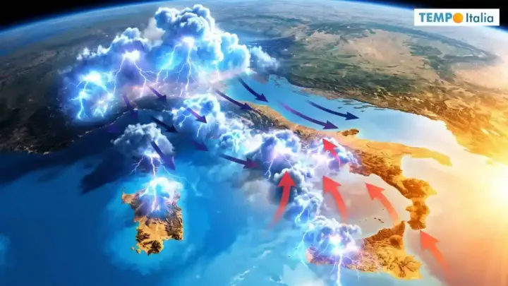 Temporali sino al 26 Agosto, ma al Centro Sud, ondata nuovo Caldo