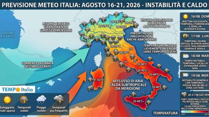 Temporali, grandine e nubifragi: la settimana che incrina il caldo