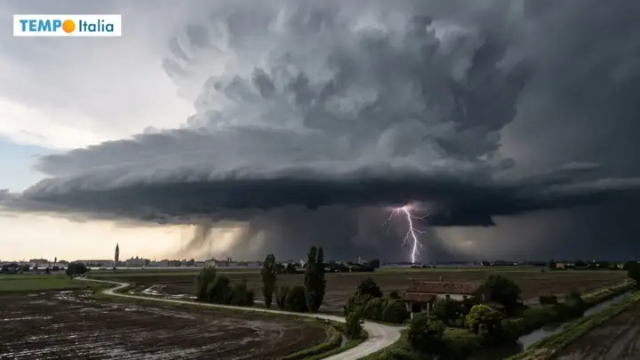 Temporali estremi e tornado avvenuti in Italia, specie Val Padana
