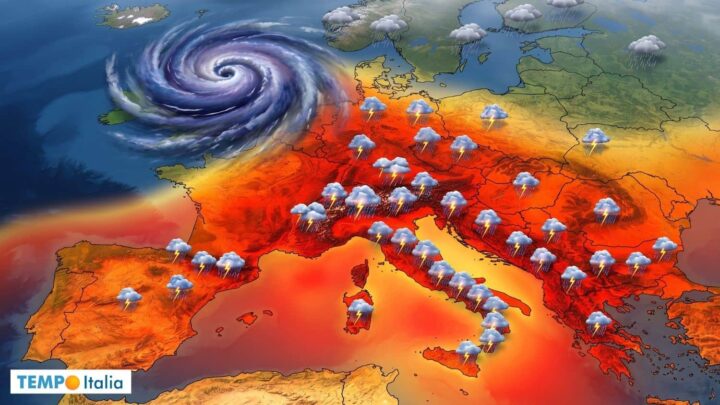 Temporali e grandine Martedì. Fino a 42°C. Novità sul Refrigerio